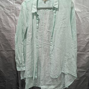 Eileen Fisher Light Green Men's Casual Shirt
